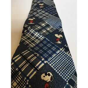 Vintage Blue Snoopy Tie